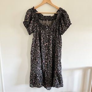 NWOT Anthropologie soft cotton floral dress, size XL